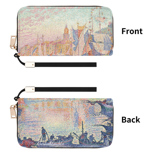 Cartera de Cuero Paul Signac El puerto de Saint-Tropez