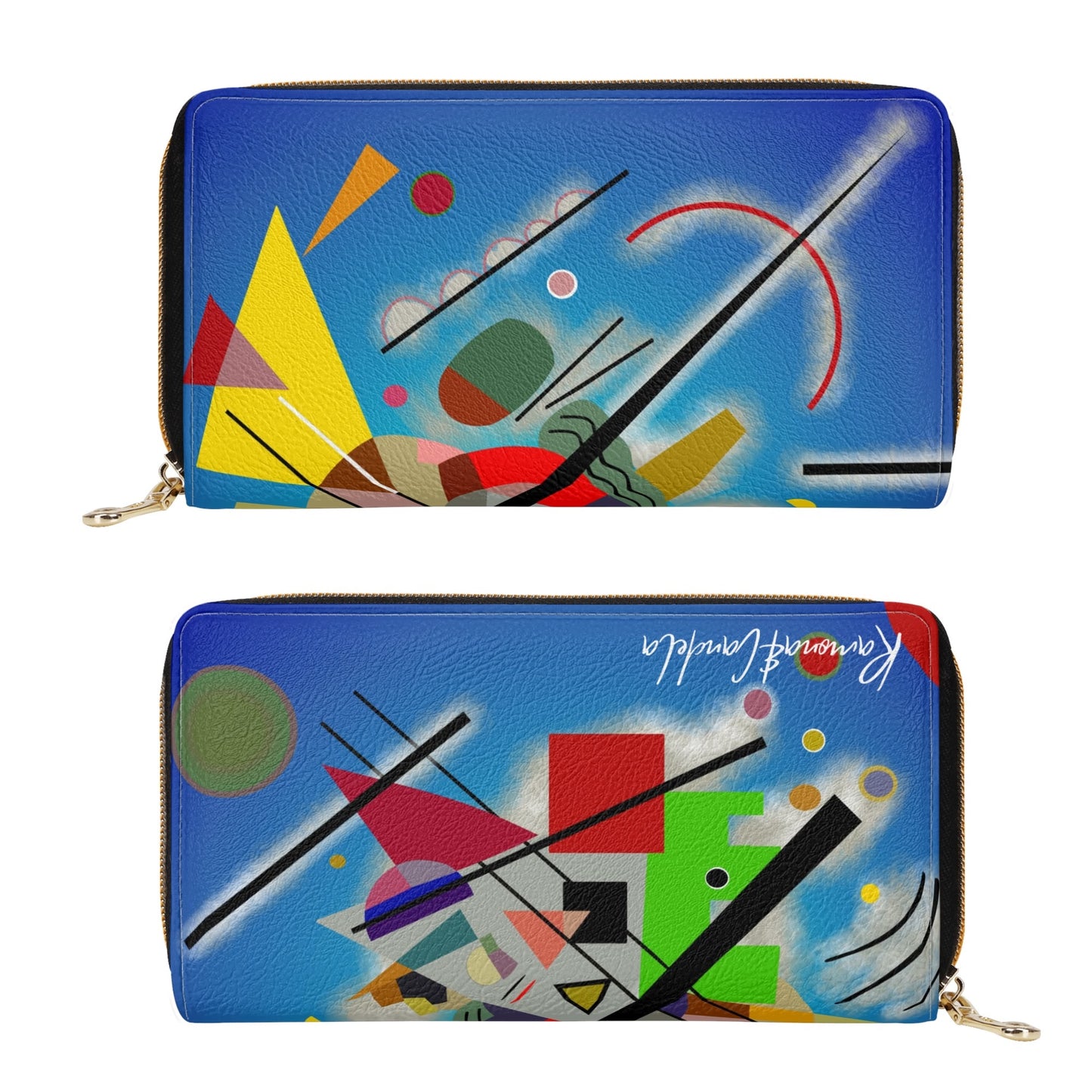 Cartera de Cuero pequeña Kandinsky Blue Painting