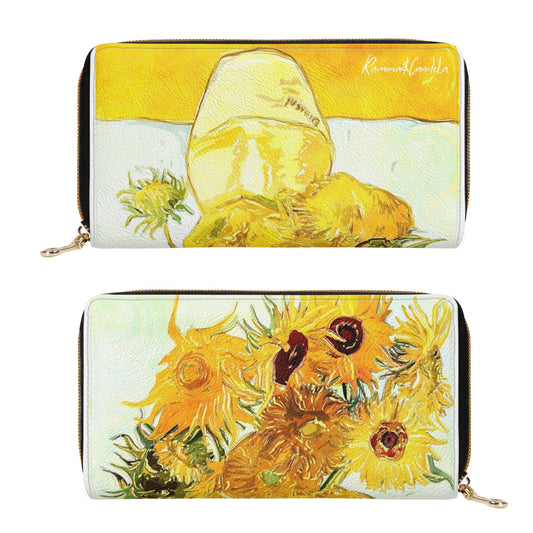 Cartera Pequeña de Cuero, Van Gogh Los Girasoles