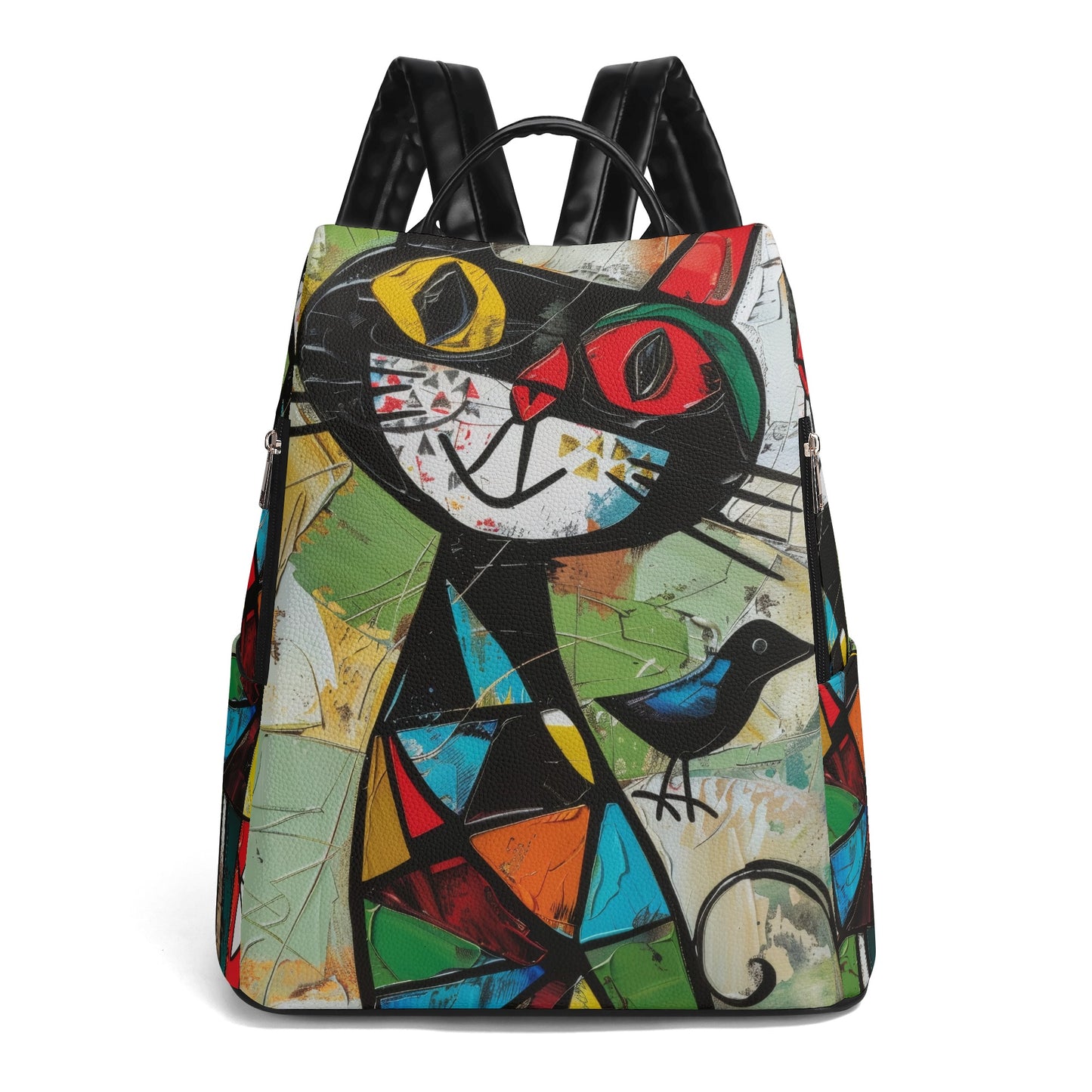 Mochila CUBISM CAT. Edición limitada. Diseño exclusivo. Sistema antirrobo.