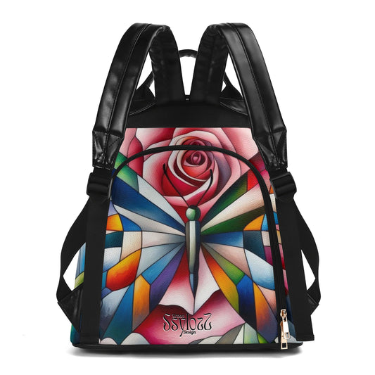 Mochila ROSE AND BUTTERFLY. Edición limitada. Diseño Exclusivo. Sistema antirrobo.