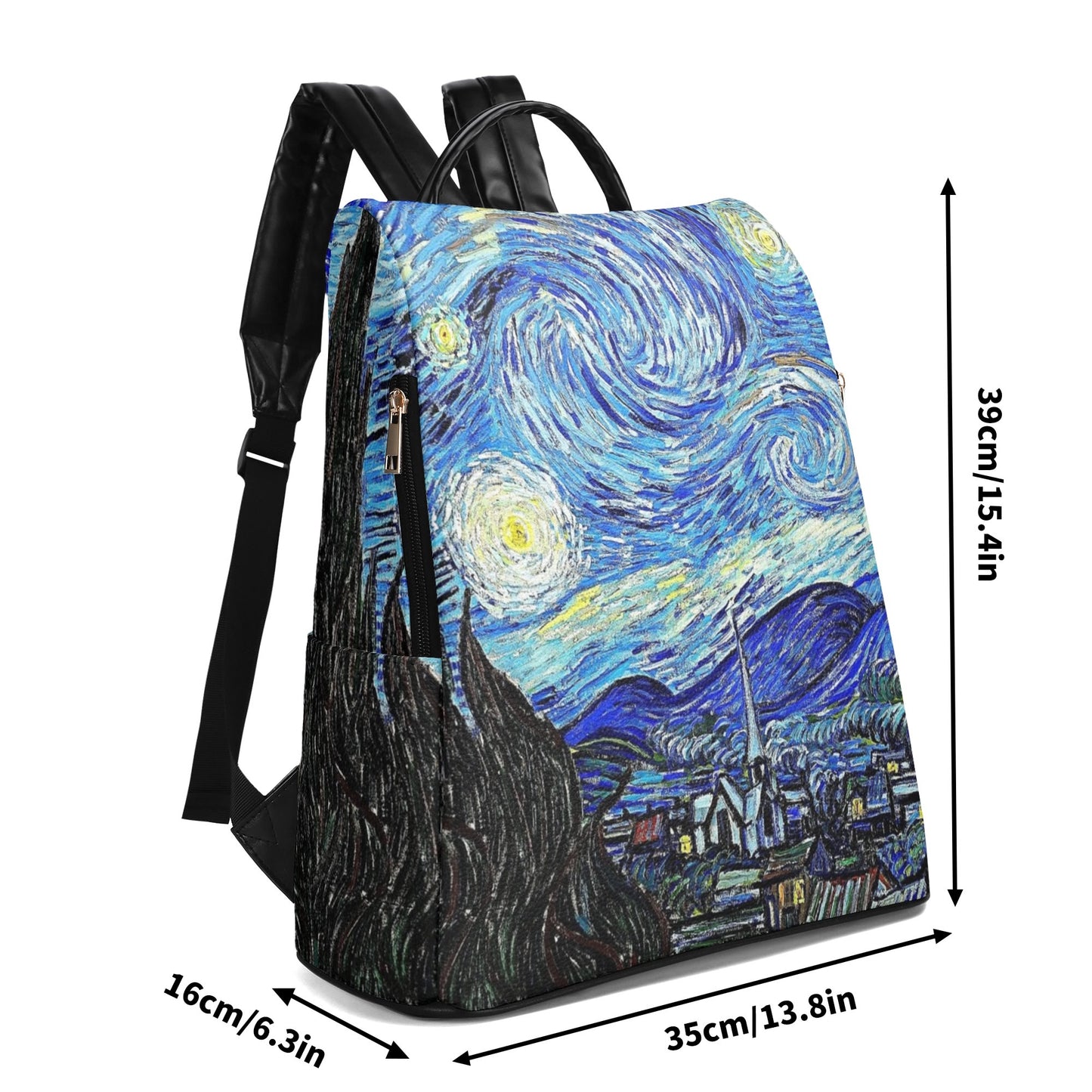 Starry Night Backpack, Van Gogh. Limited edition. Exclusive artistic design. Anti-theft system.