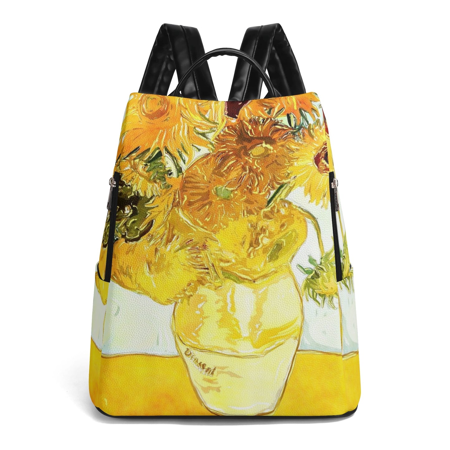 Mochila  Los Girasoles Van Gogh. Edición limitada. Diseño exclusivo. Sistema antirrobo.