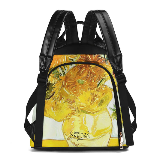 Mochila  Los Girasoles Van Gogh. Edición limitada. Diseño exclusivo. Sistema antirrobo.