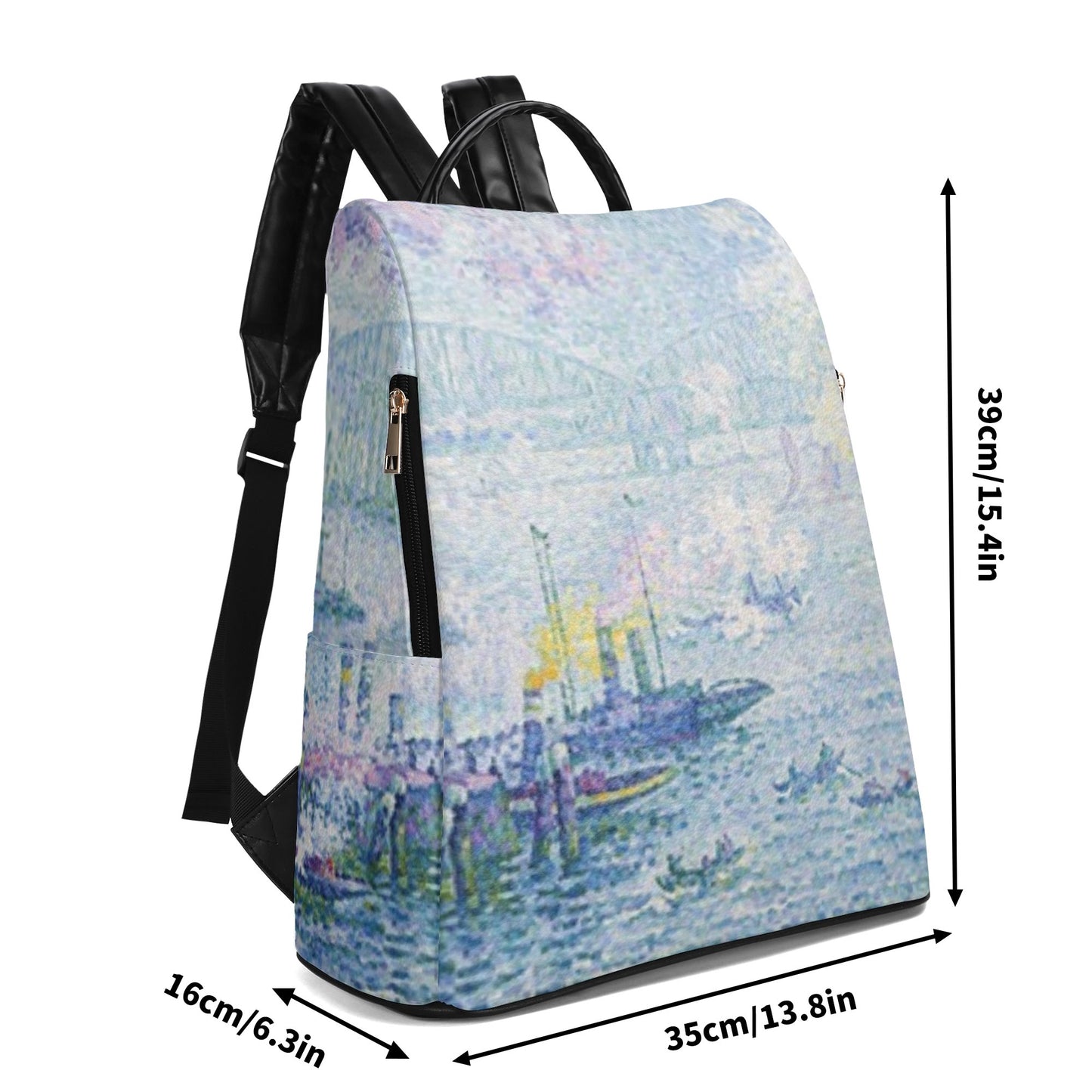 Mochila El Puerto de Rotterdam, Paul Signac. Edición limitada. Diseño exclusivo. Sistema antirrobo.