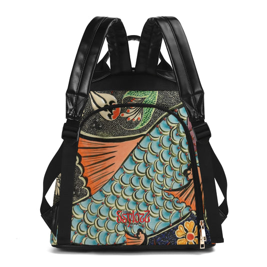 Mochila AZURE FISH. Edición Limitada. Diseño exclusivo. Sistema antirrobo.